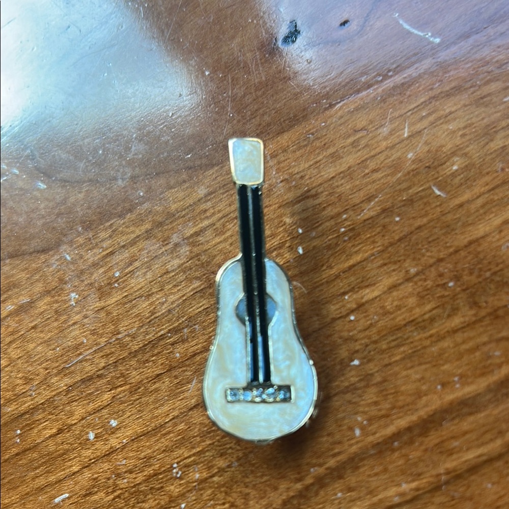 Gold Guitar Pendant Charm